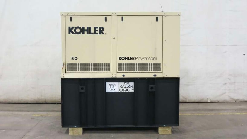 50 KW Kohler #50REOZJE, diesel generator set, 120/240 Volts, 1-phase, 85 HP @ 1800 RPM, John Deere 4045TF280 - Image 1