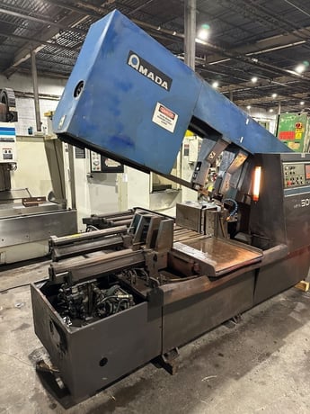 20" x 20" Amada #HFA500, CNC automatic horizontal band saw, 228.9" x 2.13" blade - Image 2