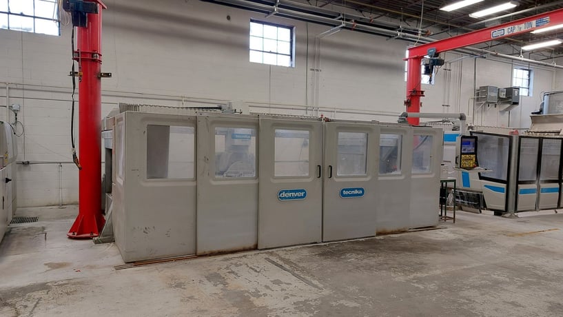 Denver #Technica, 5-Axis CNC bridge saw, camera system, hydraulic tilting table, 370° head rotation, 2018 - Image 2
