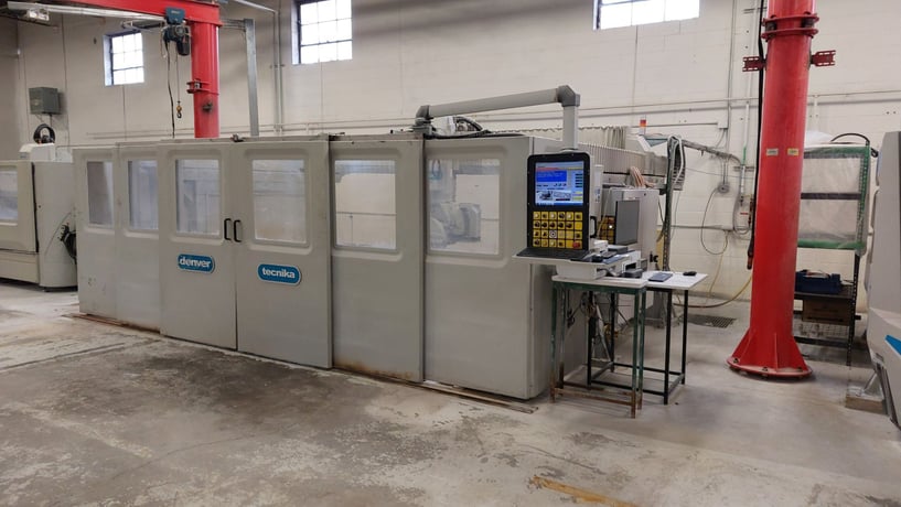 Denver #Technica, 5-Axis CNC bridge saw, camera system, hydraulic tilting table, 370° head rotation, 2018 - Image 3