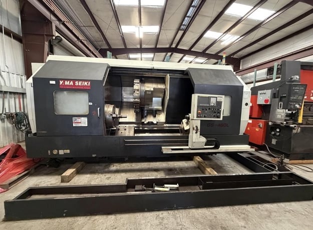 Yama Seiki #GS-460L, CNC Lathe, 13" X, 80" Z, 29" swing, 24" max. turning diameter, 24" chuck, 8.07" bore, 60 - Image 2