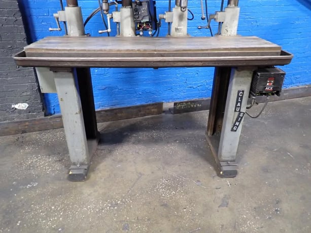 14 Clausing #1666, 4-Head Drill Press Station, 15" x 60" Table, .75 HP, 460 V. - Image 3