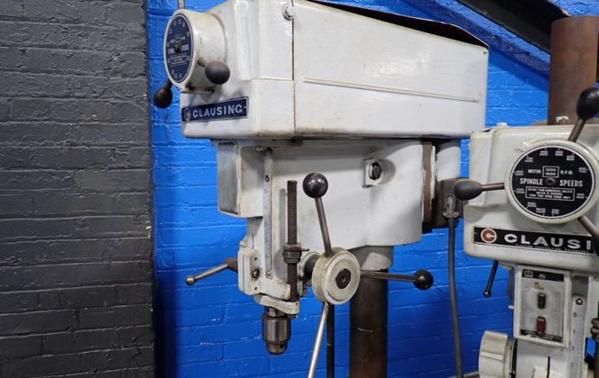 14 Clausing #1666, 4-Head Drill Press Station, 15" x 60" Table, .75 HP, 460 V. - Image 5