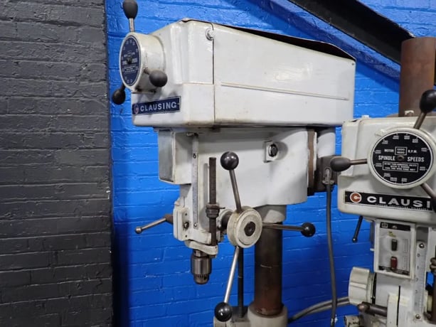 14 Clausing #1666, 4-Head Drill Press Station, 15" x 60" Table, .75 HP, 460 V. - Image 6