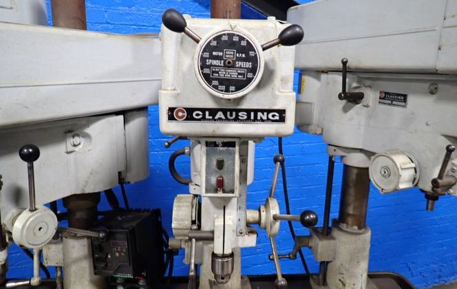 14 Clausing #1666, 4-Head Drill Press Station, 15" x 60" Table, .75 HP, 460 V. - Image 8