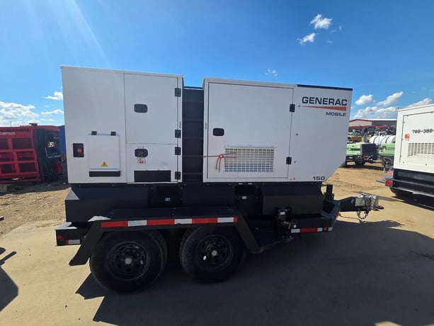 120 KW Generac #MDG150DF4, diesel generator set, 480 Volts, 3-phase, John Deere engine, Tier IV, trailer - Image 1
