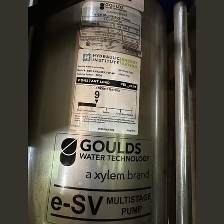 Goulds #33SV102GF30, e-SV Vertical Multistage Pump, 10 Stage, New Surplus (3 available) - Image 3