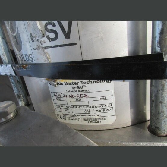 Goulds #66SV20NG8E2C, e-SV Vertical Multi-Stage Pump, Stainless Steel, 4" Inlet/Outlet (2 available) - Image 3