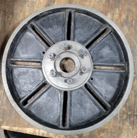 20" Lathe Face Plate, D1-6 Camlock Mount, 6 Pins, 2.5" Through Hole - Image 2