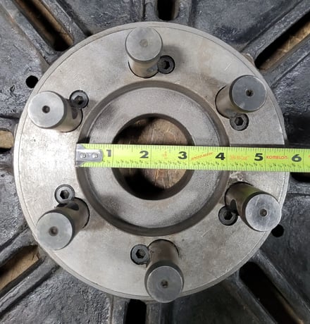 20" Lathe Face Plate, D1-6 Camlock Mount, 6 Pins, 2.5" Through Hole - Image 7