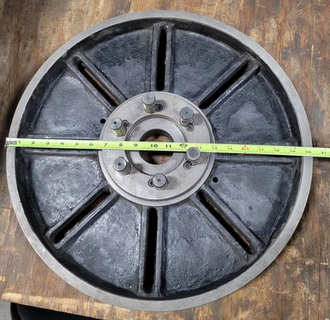 20" Lathe Face Plate, D1-6 Camlock Mount, 6 Pins, 2.5" Through Hole - Image 8