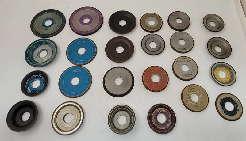 Diamond Multimax Grinding Wheels, LOT of 24, 1/16" to 1/2" Thickness Range (3 available) - Image 1