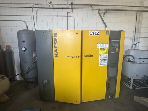 355 cfm, Kaeser #SFC55T, Rotary Screw Air Compressor, 75 HP, 2014 - Image 4