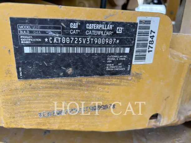 Caterpillar W00 725, Articulated Truck, 912 hours, S/N: 3T900907, 2025 - Image 6