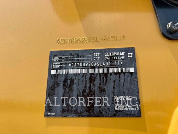 Cat 920-14, Wheel Loader, 1546 hours, S/N: SL401511, 2023 - Image 6