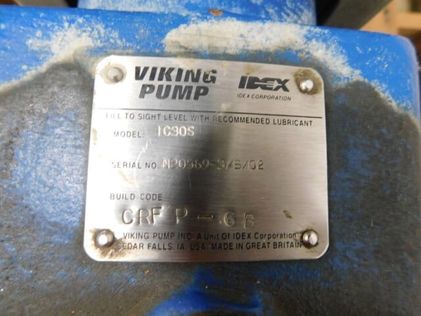 Viking #1C30S, 5 HP, 1750 RPM, 316 Stainless Steel, 460 V., 60 Hz, (2 available) 1-7/8" inlet/outlet - Image 8