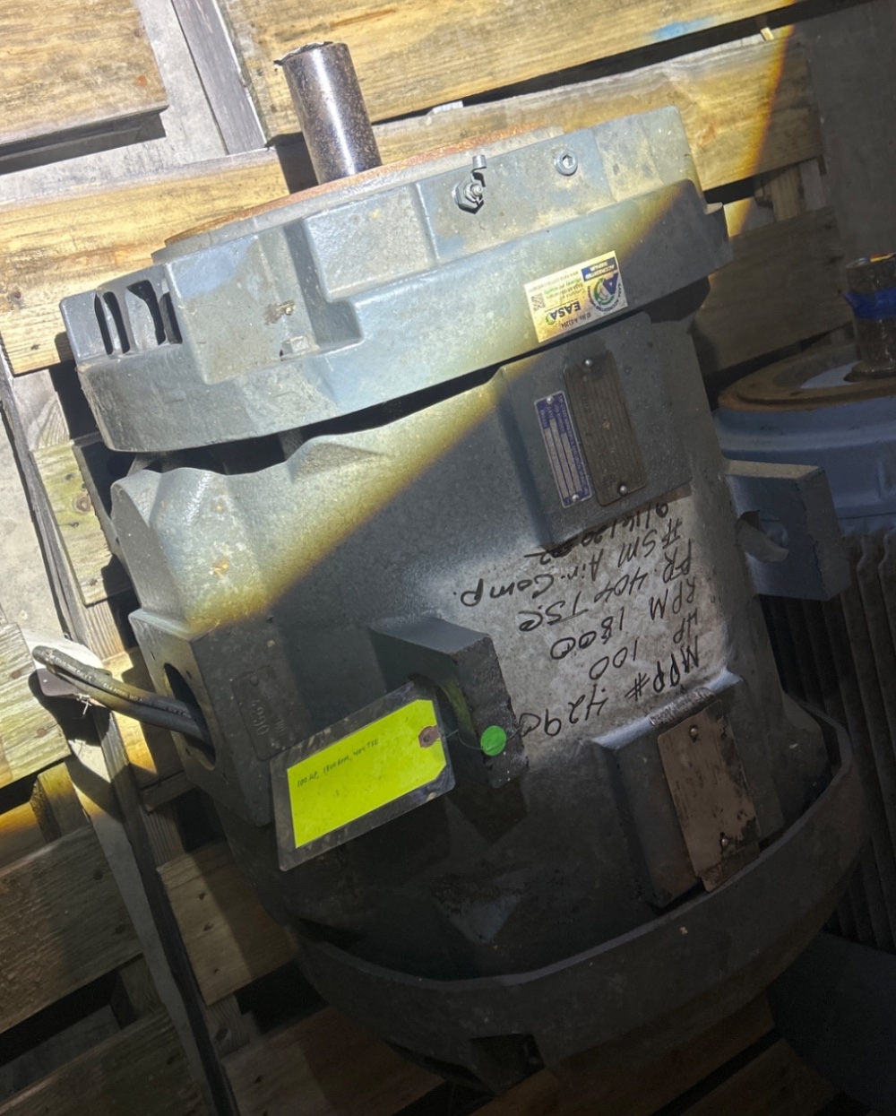 100 HP 1785 RPM General Electric, Frame 404TSC, ODP, BB, 1.15 service factor, 230/460 Volts, Offered - Image 3