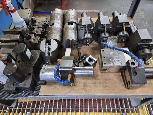 Okuma #LU45-M, CNC turning center, 33" swing, 27" chuck, 3-jaw, 5.12" bore, 49.2" centers, A2-11, twin - Image 6