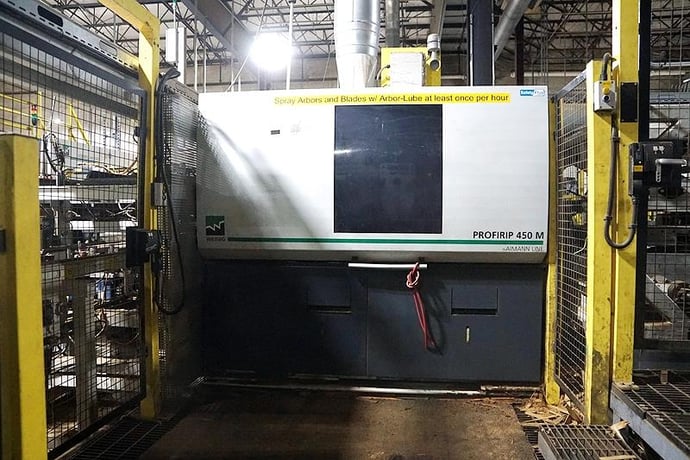 17.7" Weinig/Raimann #Profirip-450M, gang rip saw, Combi Scan EVO lumber scanner, 60 HP saw drive, 5.4 HP - Image 1