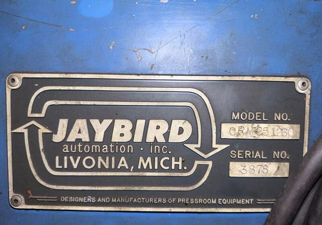 2500 lb. Jaybird Automation #CRM251260, vari-speed motorized coil reel, 12" width, 60" outside dimensions - Image 6
