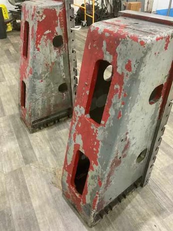 12" x 36" x 18" Giddings & Lewis, T-slotted angle plates, cast iron construction, 1 set - Image 7