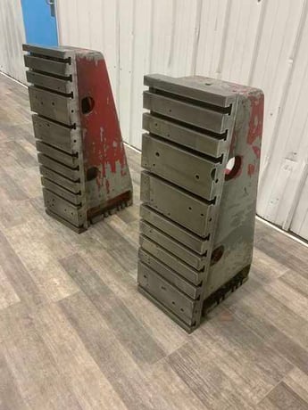 12" x 36" x 18" Giddings & Lewis, T-slotted angle plates, cast iron construction, 1 set - Image 10