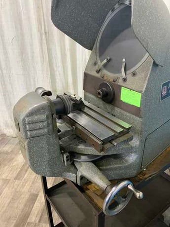 10" Jones & Lamson #PC14, optical comparator with bench, 16" x 5" table, manual power elevation - Image 3