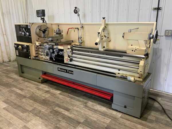 22" x 80" Magna Turn #RJ2280ZX, gap bed engine lathe, 14" swing over cross slide, 3 & 4-jaw chucks, foot - Image 1