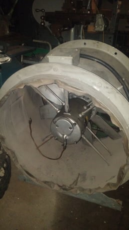 Woods, 30" heavy duty ducted axial exhaust fan, 9 blades, 3 HP, 1140 RPM, manual damper - Image 3