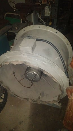 Woods, 30" heavy duty ducted axial exhaust fan, 9 blades, 3 HP, 1140 RPM, manual damper - Image 4