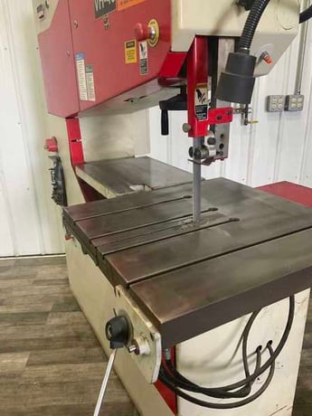 41" x 13" Dake Johnson #VH-40, vertical band saw, table feed, 10" stroke, 3 HP, blade grinder, 1994 - Image 2