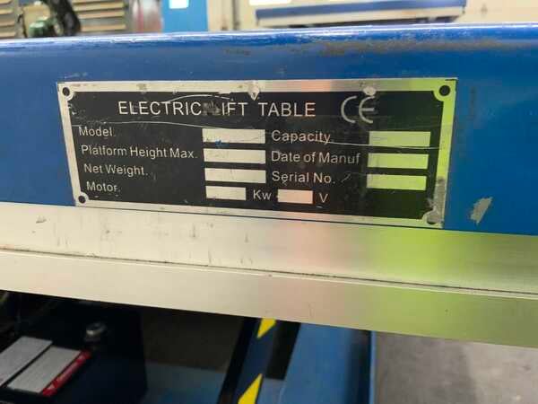 3300 lb. Global Industrial #HW154848-HF, 48" x 48" hydraulic scissor lift table, 40" lift height, 1.5 HP, 2022 - Image 6