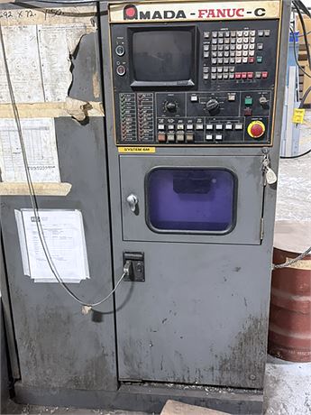 55 Ton, Amada #COMA-557, NC turret punch press, 50" x 72" max sheet, 3/8" max thickness, 300 SPM, chip - Image 2