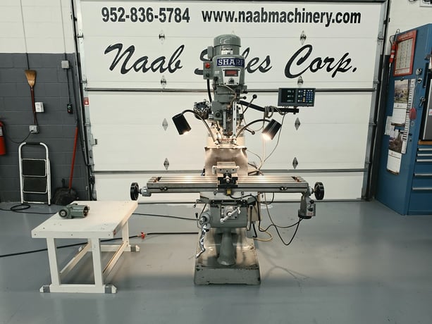 Sharp #LMV-50-DVS, Vertical Turret Mill, 9" x 50" table, 36.6" X, 12" Y, 5" Z, 12" ram travel, 16" vertical - Image 2