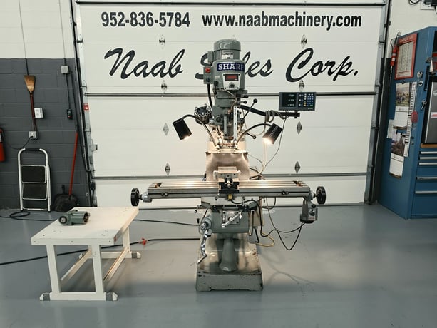 Sharp #LMV-50-DVS, Vertical Turret Mill, 9" x 50" table, 36.6" X, 12" Y, 5" Z, 12" ram travel, 16" vertical - Image 3