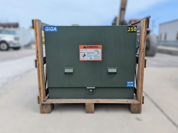 250 KVA 12470GY/7200 Primary, 240/120 Secondary, Giga Energy, Clam Shell Padmount Transformer, 1PH, 2024, (13 - Image 1