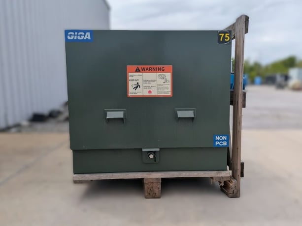 75 KVA 22860GY/13200 x 12470GY/7200 Primary, 240/120 Secondary, Giga Energy, Clam Shell Dual Voltage Padmount - Image 1