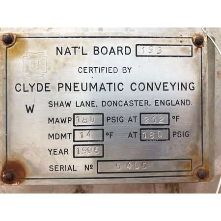 Clyde #25/8/F-50/8/420x120w, pneumatic conve, continuous solid charging package, #10909 - Image 4