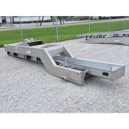 18" wide x 1' 6" long, Key Technology, Stainless Steel vibrating conveyor, used, #13329 - Image 1