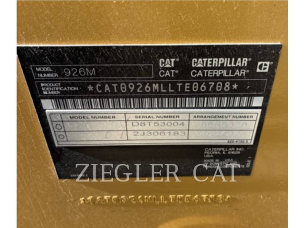Cat 926M, Wheel Loader, 1996 hours, S/N: LTE06708, 2019 - Image 6