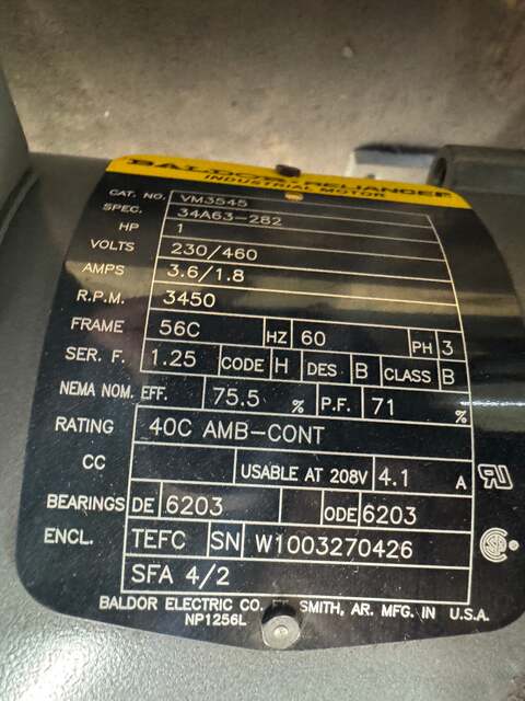 Baldor Electric Centrifugal Blower Model 1000A - Image 5