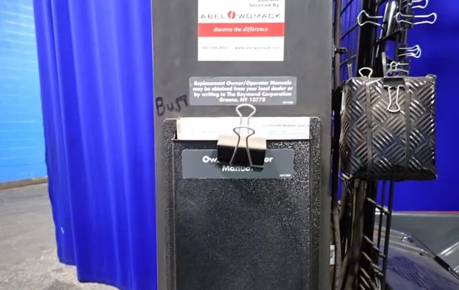 4500 lb. Raymond #EZ-R40TT, Electric Stand-Up Reach Forklift, 200" lift height, 85" mast height, 4" x 42" - Image 5