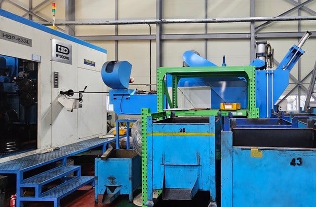 1.3" x 11.81" Hyodong #HBP-633L, 6-Die Parts Former, 55 ton forging load, 1.811" max. open-up diameter - Image 2