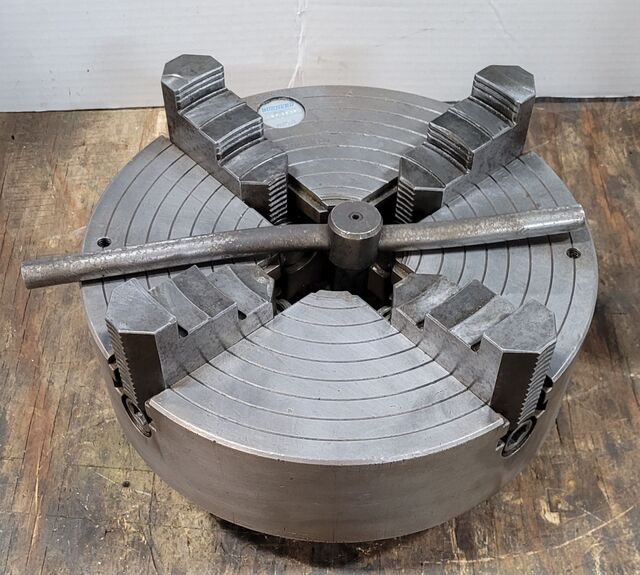 12" Pratt & Whitney Burnerd #S642D6, lathe chuck, 4-jaw, 2.75" hole, D1-6 - Image 1