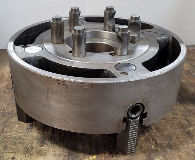 12" Pratt & Whitney Burnerd #S642D6, lathe chuck, 4-jaw, 2.75" hole, D1-6 - Image 8
