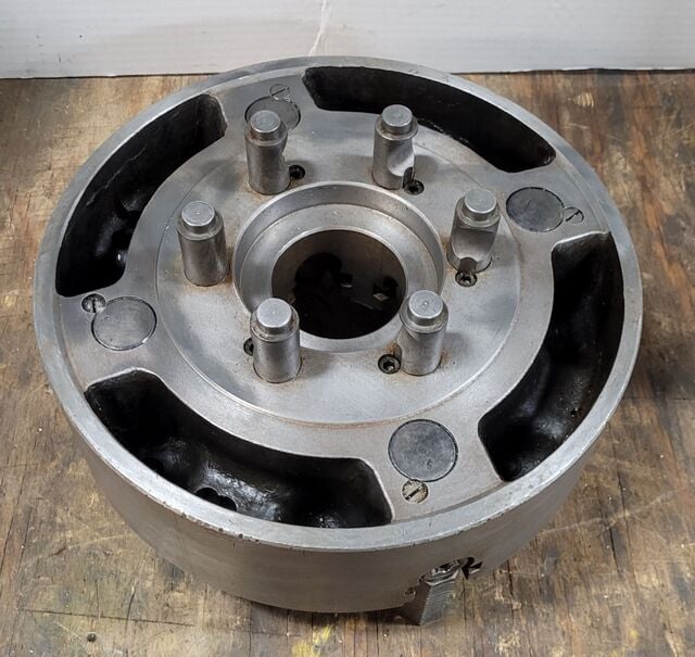 12" Pratt & Whitney Burnerd #S642D6, lathe chuck, 4-jaw, 2.75" hole, D1-6 - Image 9