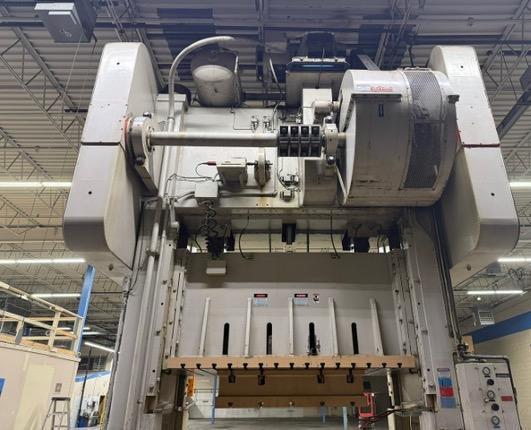 500 Ton, Bliss #SE2-500-96-54, straight side double crank press, 12" stroke, 44" Shut Height, 12" ram adj. - Image 4