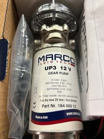 Marco #UP3, diesel transfer bronze gear pump, 4 GPM, 3/8" NPT, 12V, self-priming - Image 3