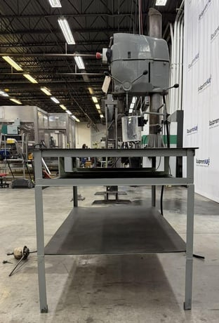 17" Electro-Mechano, drill press, variable speed 150-4000 RPM, tapping head, table - Image 4