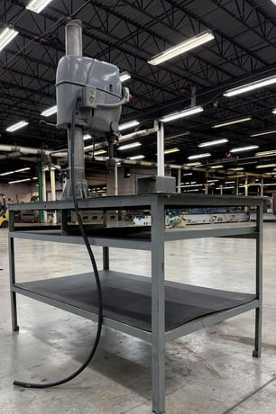 17" Electro-Mechano, drill press, variable speed 150-4000 RPM, tapping head, table - Image 6